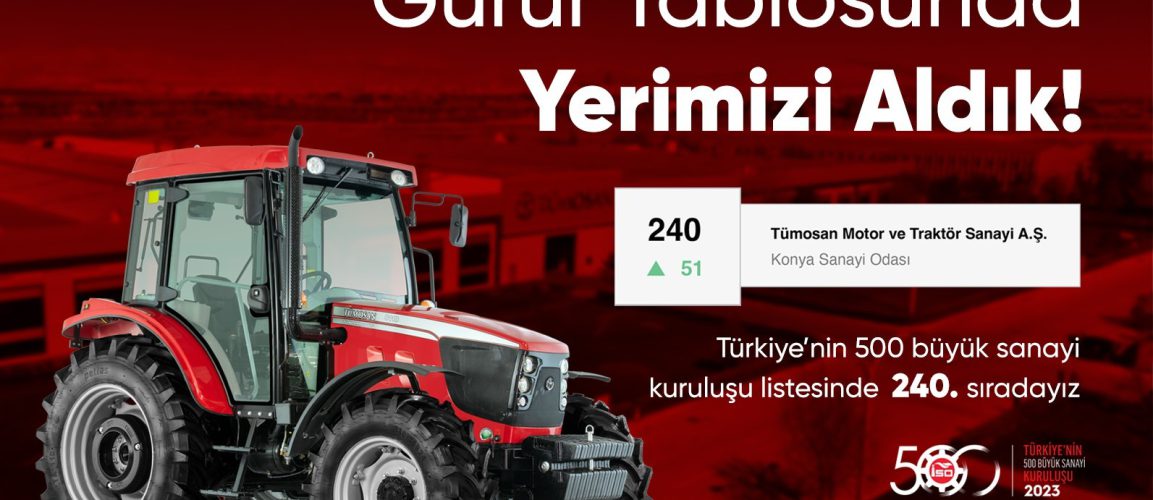 TÜMOSAN, ISO 500 LİSTESİNDE 240. SIRAYA YÜKSELDİ