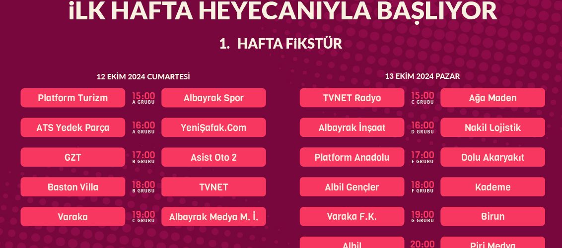 ALBAYRAK FUTBOL LİGİ İLK HAFTA HEYECANIYLA BAŞLIYOR